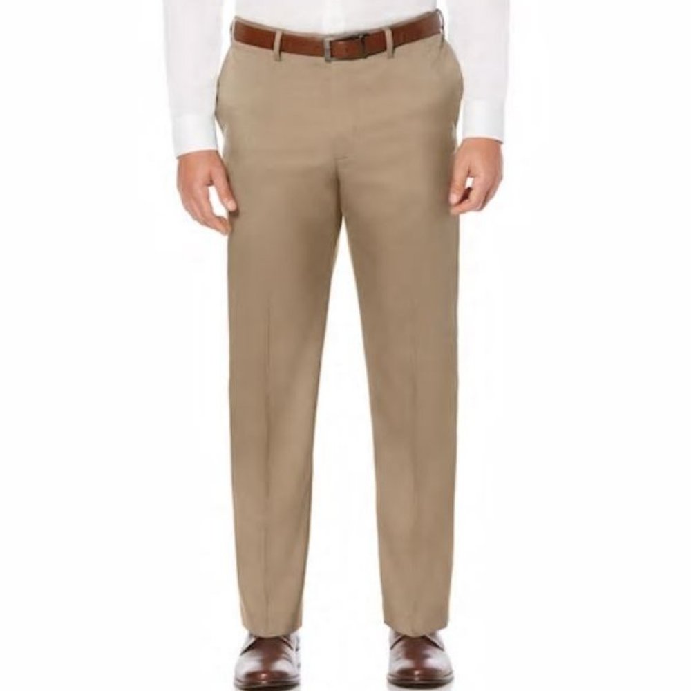 Savane Dress Pants 40 x 32 Men's Executive Khaki Straight Fit $78 New